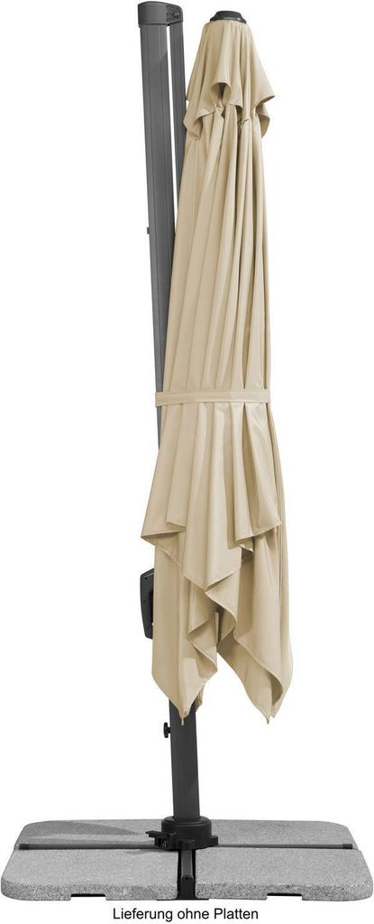 Schneider Sonnenschirm Rhodos Twist 300x300 cm anthrazit, Produktbild 8