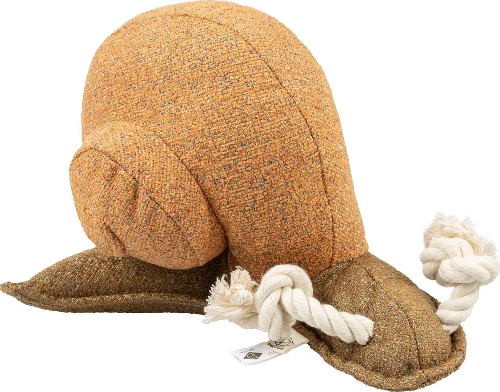 Jouet pour chien D&D Sheldon en chenille marron avec couineur intégré