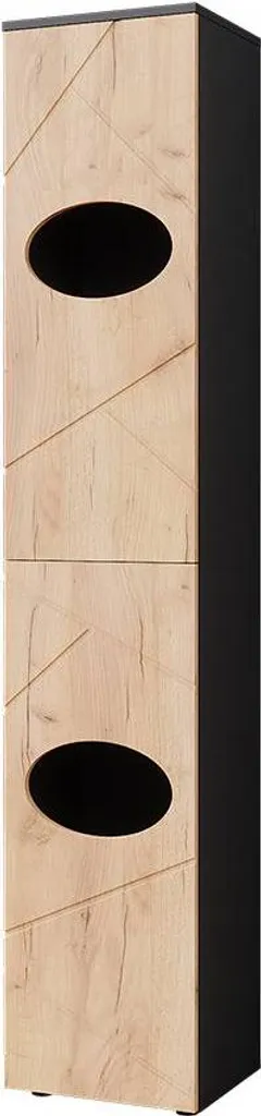 Colonne de salle de bain Vicco Irma Anthracite et Chêne 37,2 x 192 cm