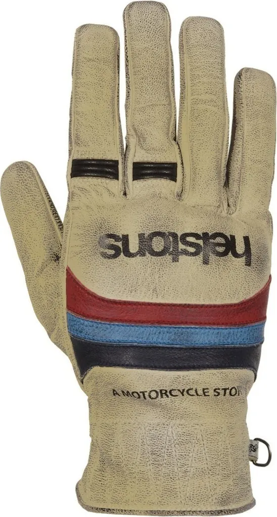 Gants de moto Helstons Mora beige taille 12 - Gants été en cuir perforé