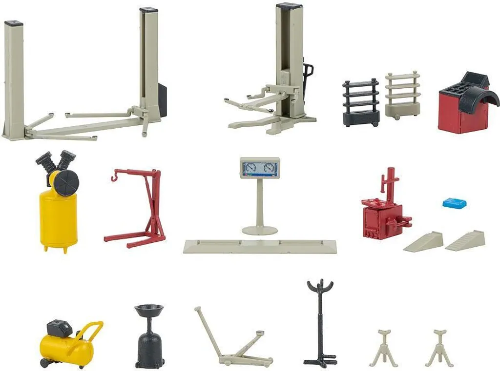 Décor d'atelier mécanique pour circuit HO - Set Faller 180356 IV