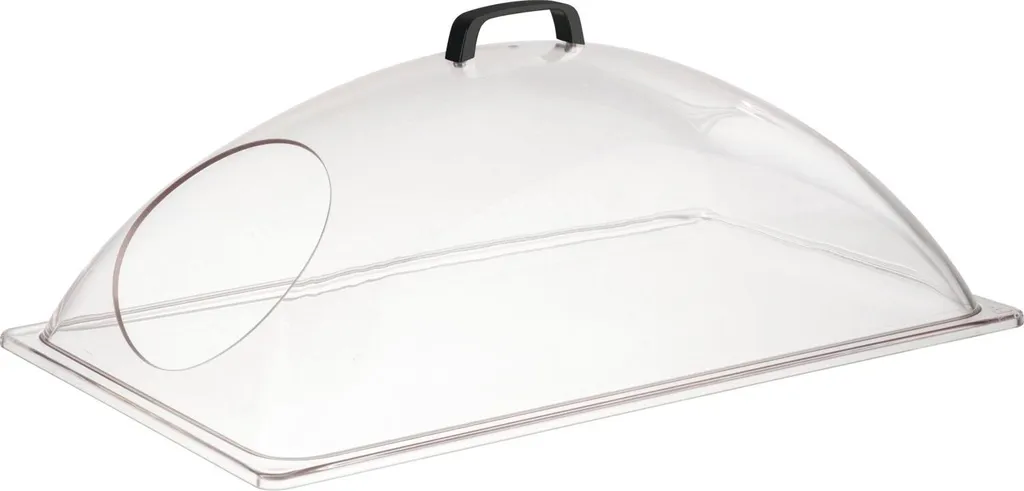 Cloche de protection GN 1/1 pour buffet avec découpe latérale pratique