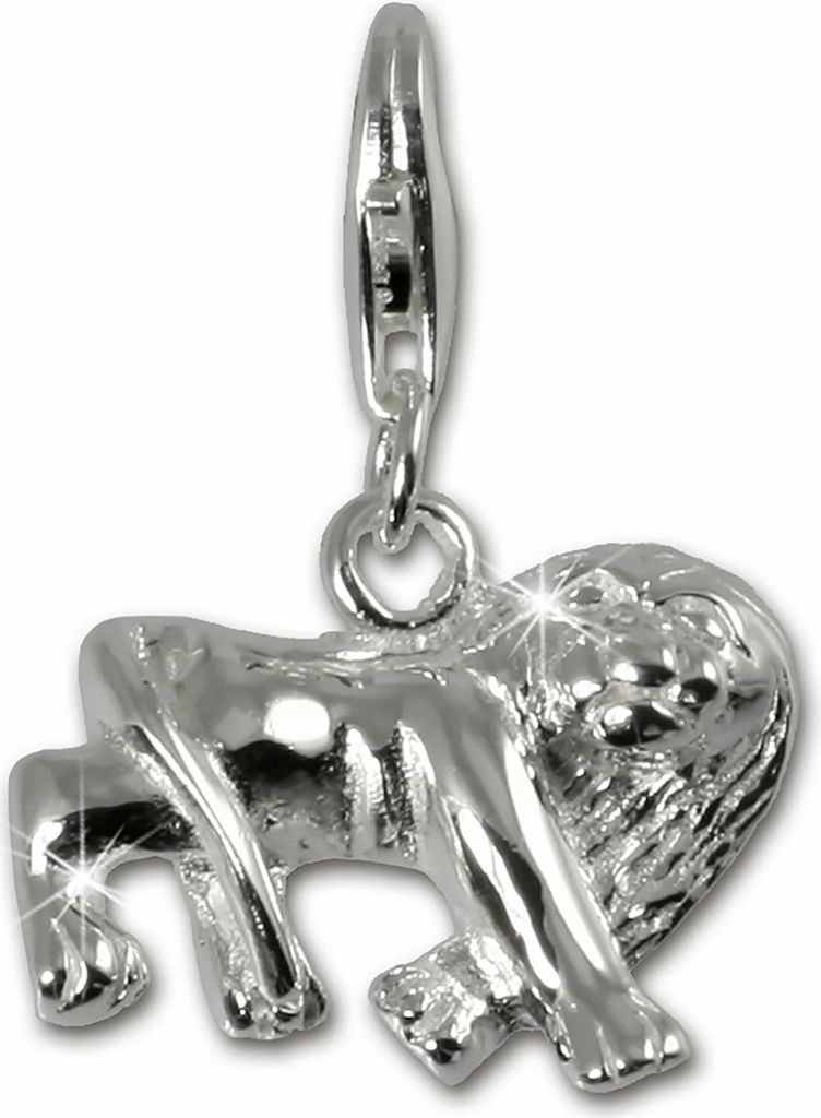 SilberDream Charm Schmuck Anhänger Löwe Sternzeichen 925 Echt Silber FC7108