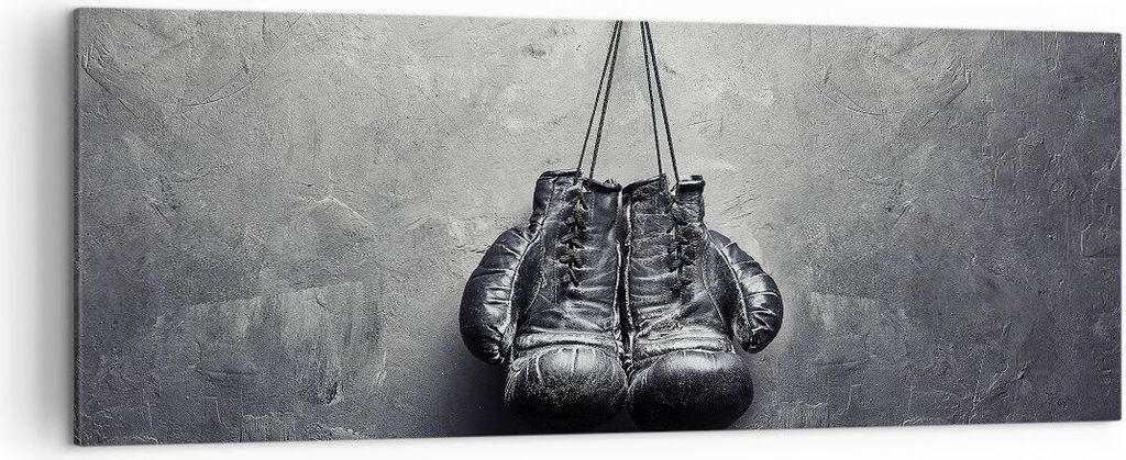 Bild auf Leinwand - Leinwandbild - Einteilig - Box Handschuhe Symbol - 140x50cm - Wand Bild - Wanddeko - Wandbilder - Leinwanddruck - Bilder - Wand...