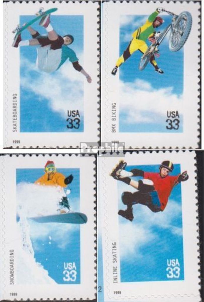 Briefmarken USA 1999 Mi 3144-3147 (kompl.Ausg.) postfrisch Fun - Sport