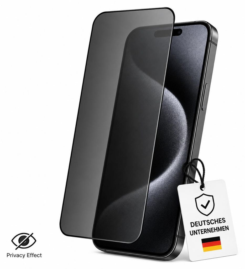 Privacy Displayschutzglas für iPhone | 9H Schutzglas mit Produktbild 
