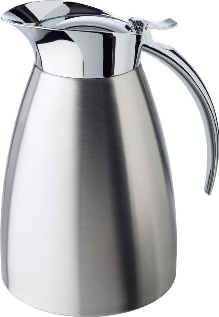 APS 10923 Isolierkanne ADVANCED, Edelstahl, doppelwandig, für 8 Tassen (1 Liter), Einhandautomatik