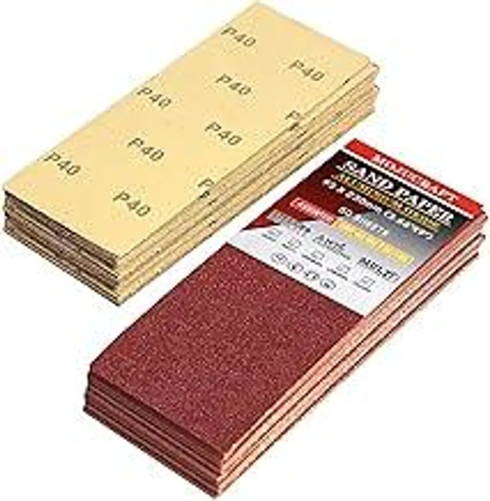 Mojucraft Carta Vetrata per Legno e Metallo - Confezione 50 Fogli 115x280