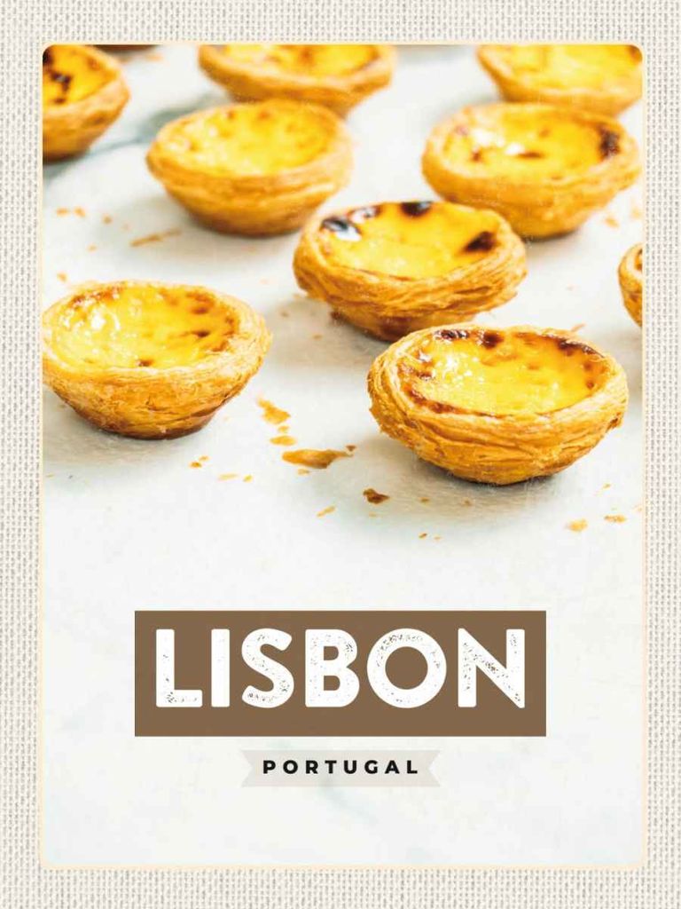 vianmo Holzschild 40x30 cm Lisbon Portugal Käse Bildmotiv Reisemotiv Europa