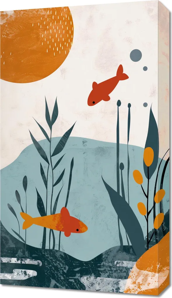 Déco Murale Monde sous-marin 40x70 cm - Créer une Ambiance Zen et Eau