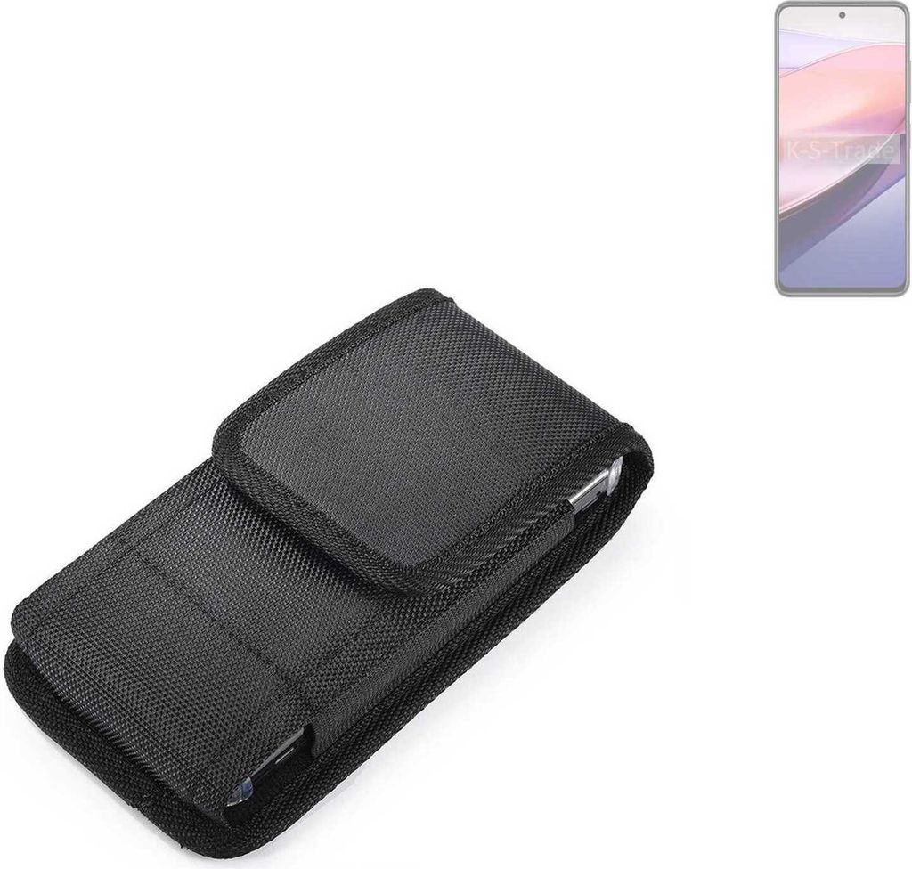 Holster Gürteltasche kompatibel mit Nubia Focus 5G Holster Gürtel Tasche wasserabweisend Handy Hülle Schutz Hülle Outdoor schwarz K-S-Trade