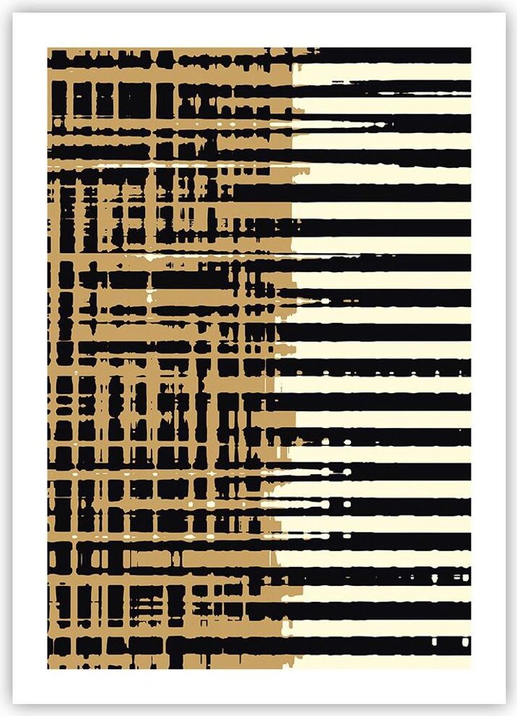 Poster - Poster ohne Rahmen - Abstraktion Weiß Gürtel - 50x70 cm - Wand Bild - Wanddeko - Wandbilder - Kunstposter - Wandposter - Bilder - Kunstd...