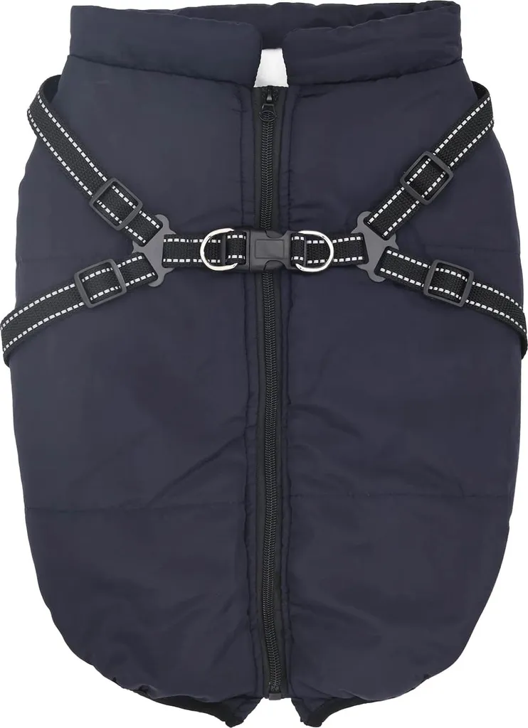 Offerta Cappotto Cane 4XL vidaXL: Impermeabile con Pettorina Blu