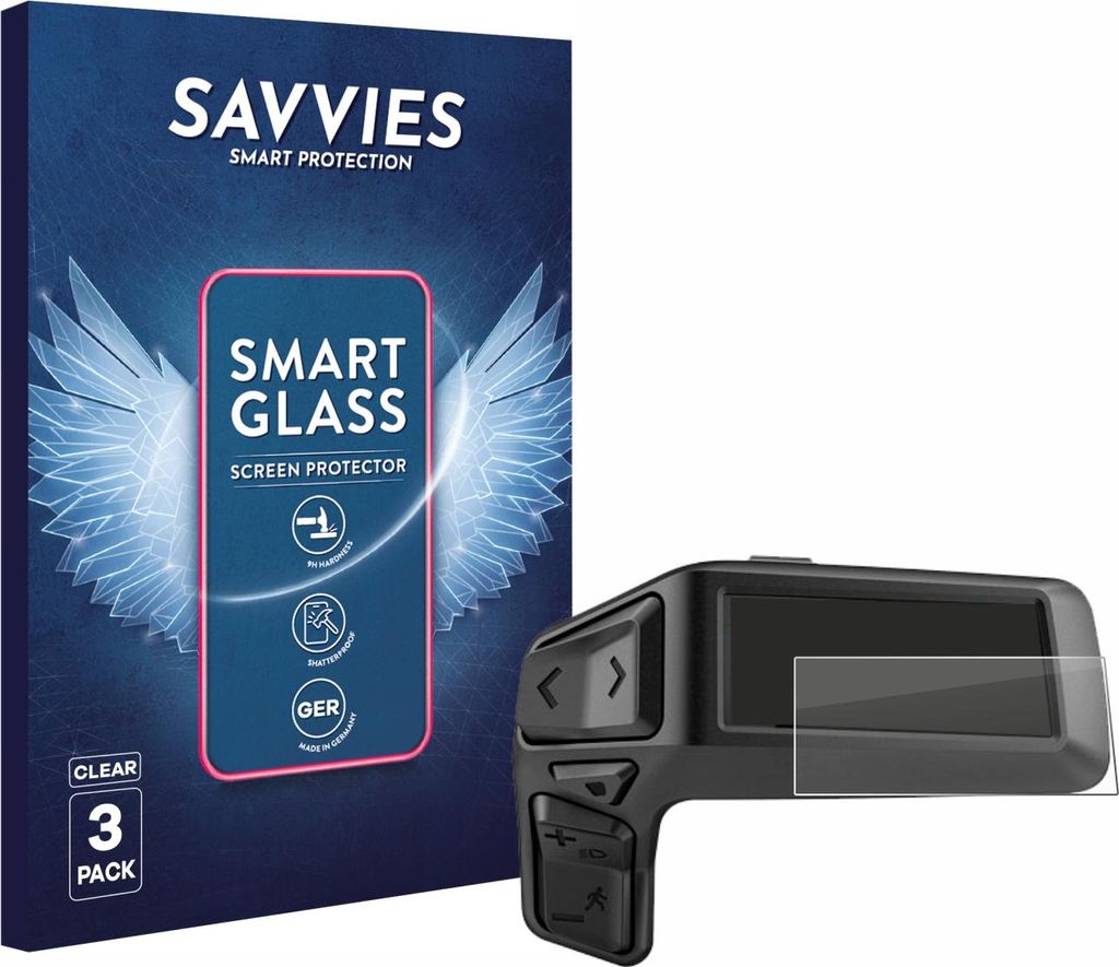 3x Savvies Schutzglas Folie für Bosch Purion 200 9H Panzer Schutzfolie Glas Displayschutz klar transparent