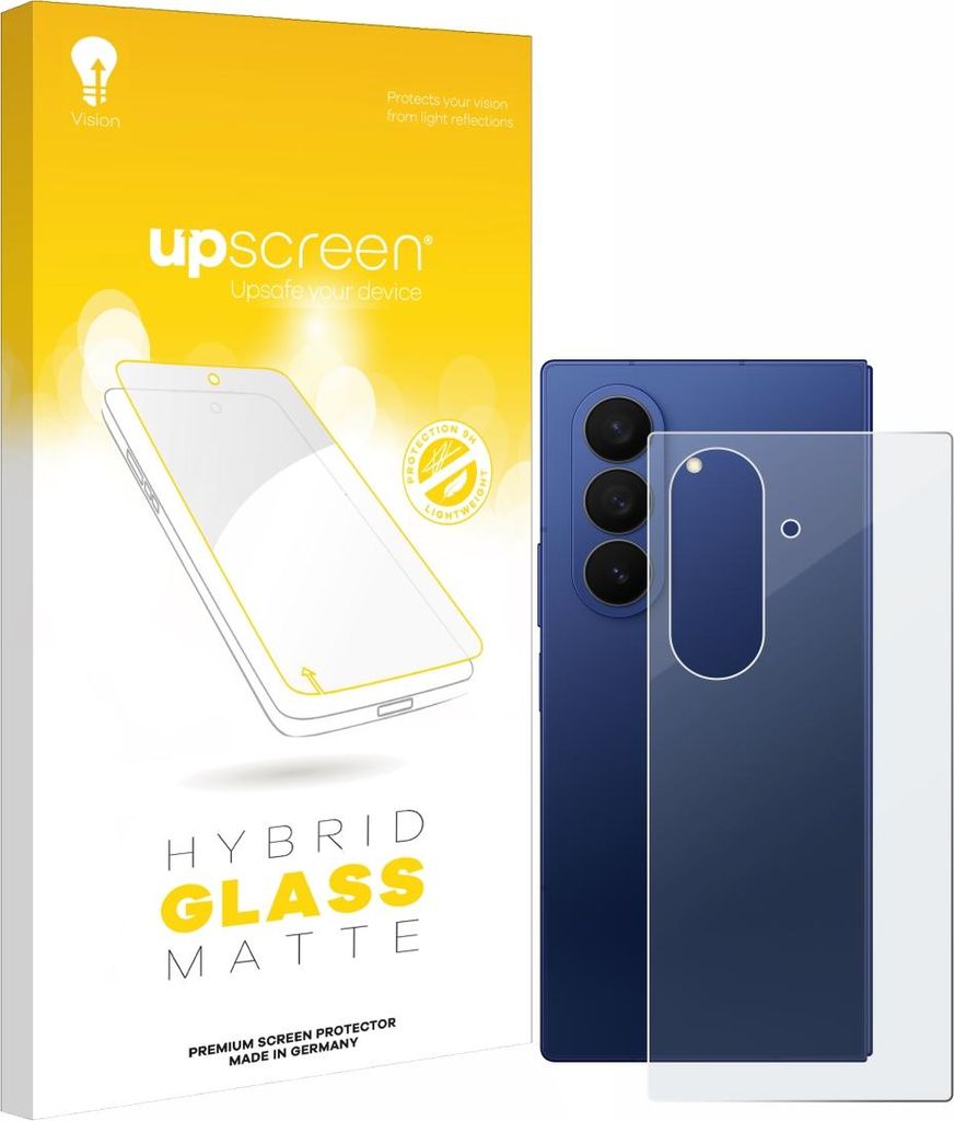 upscreen Entspiegelungs Schutzglas für Samsung Galaxy Z Fold 7 (Rückseite) Schutzfolie Panzer Folie Glas Display Schutz matt