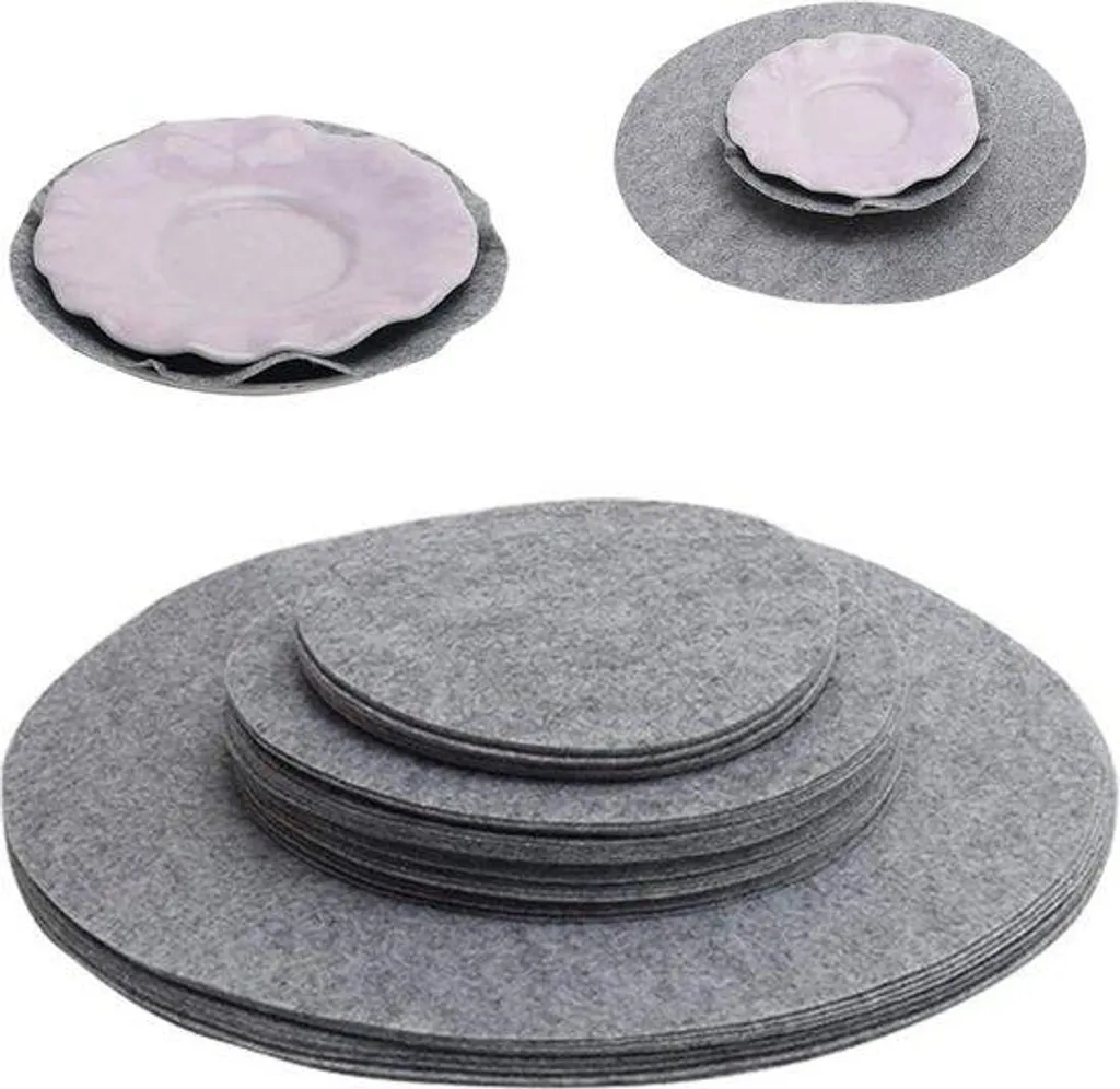 Dessous de plat protecteurs en feutre épais lot de 3 formats assortis