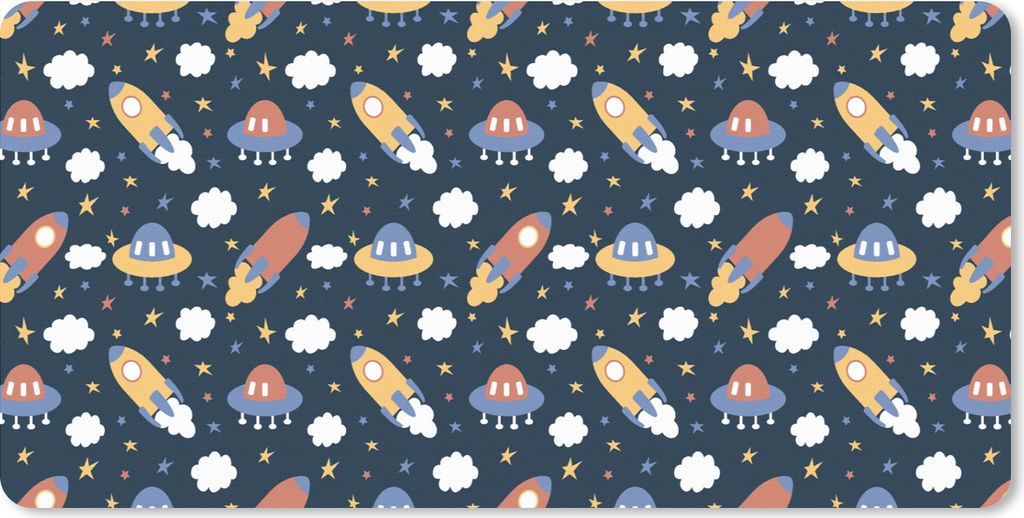MuchoWow Mauspad Mousepad Design - Weltraum - Sterne 60x30 cm - Mousepads - Maus Mat - Pad - Mausunterlage - Nachhaltig