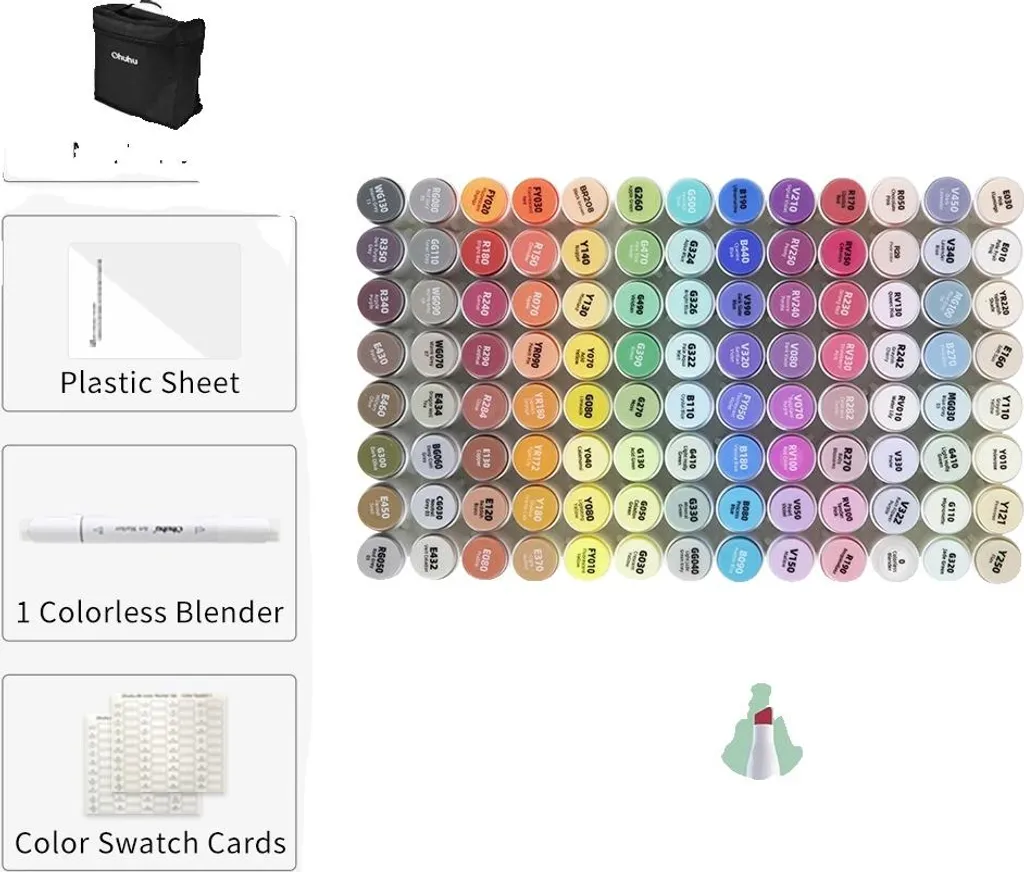 Marqueurs de Dessin 104 Couleurs Palette Vive avec Pointe Pinceau