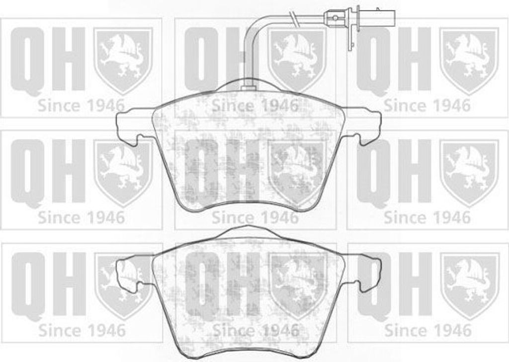 QUINTON HAZELL Bremsbeläge Satz Vorne Bremsklötze für VW Transporter IV Bus (70B, 70C, 7DB, 7DK, 70J, 70K, 7DC, 7DJ) BP1199