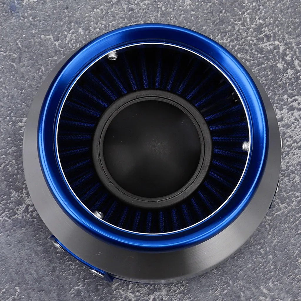 Cône de filtre à air universel champignon bleu 76mm admission directe