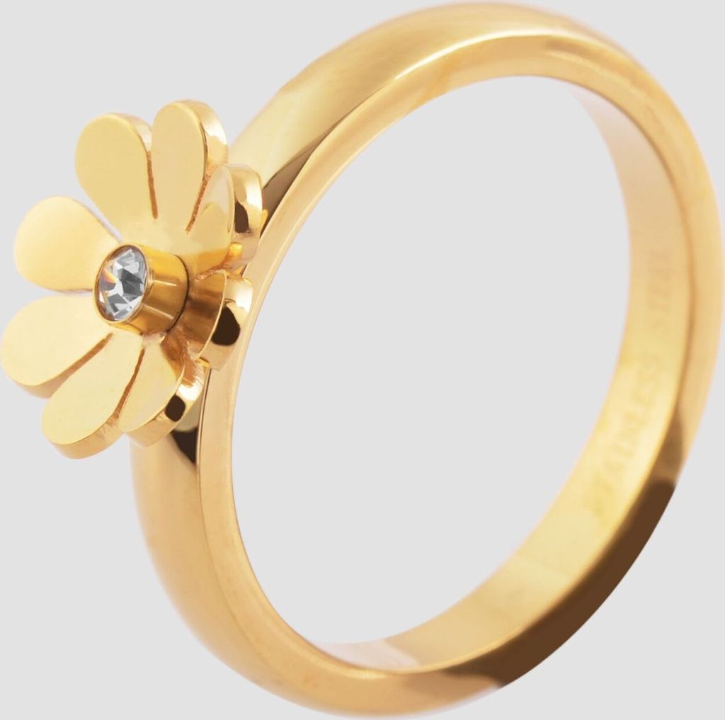 Akzent Edelstahlring für Damen, Ringkopf Blume, Produktbild 