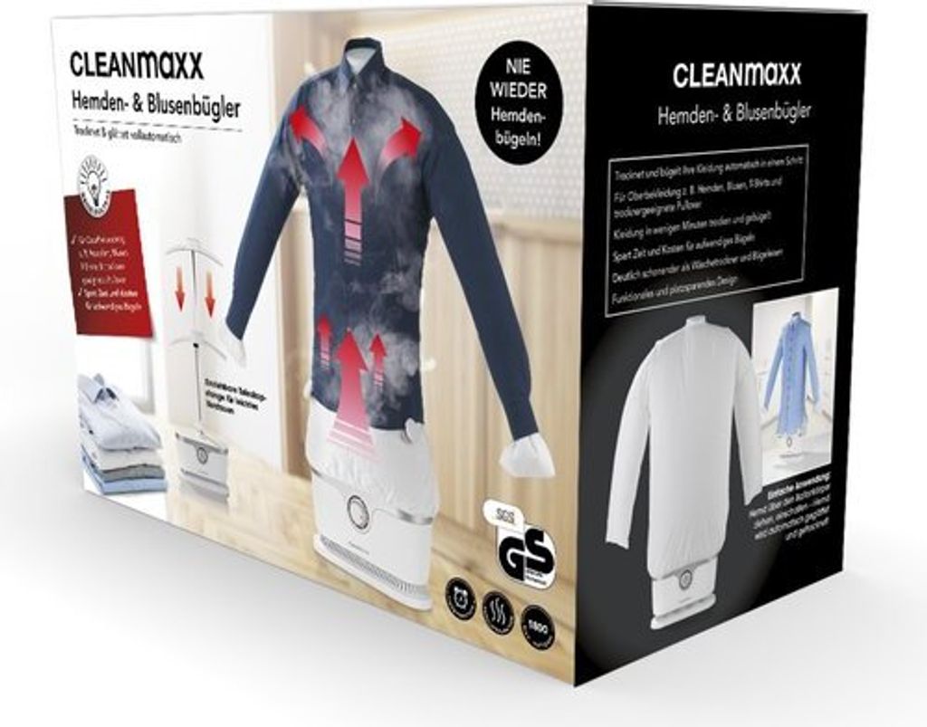 CLEANmaxx Bügler für Hemden & Blusen in Weiß/Silber - 1800 Produktbild 38