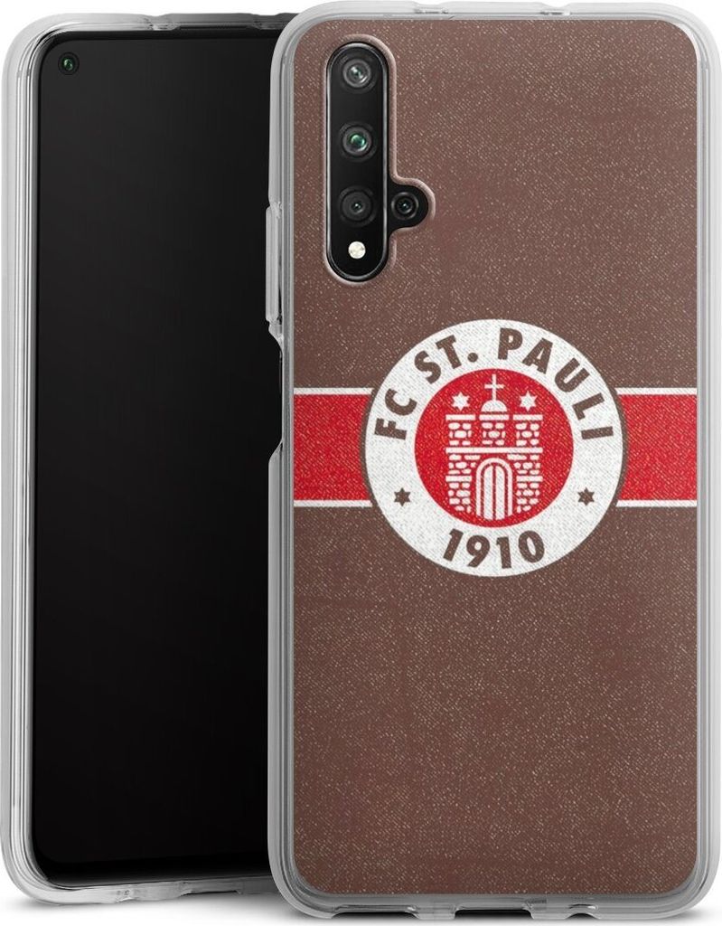 DeinDesign Handyhülle für Huawei Nova 5T Silikon Hülle Case Smartphone Schutzhülle FC St. Pauli Logo Offizielles Lizenzprodukt