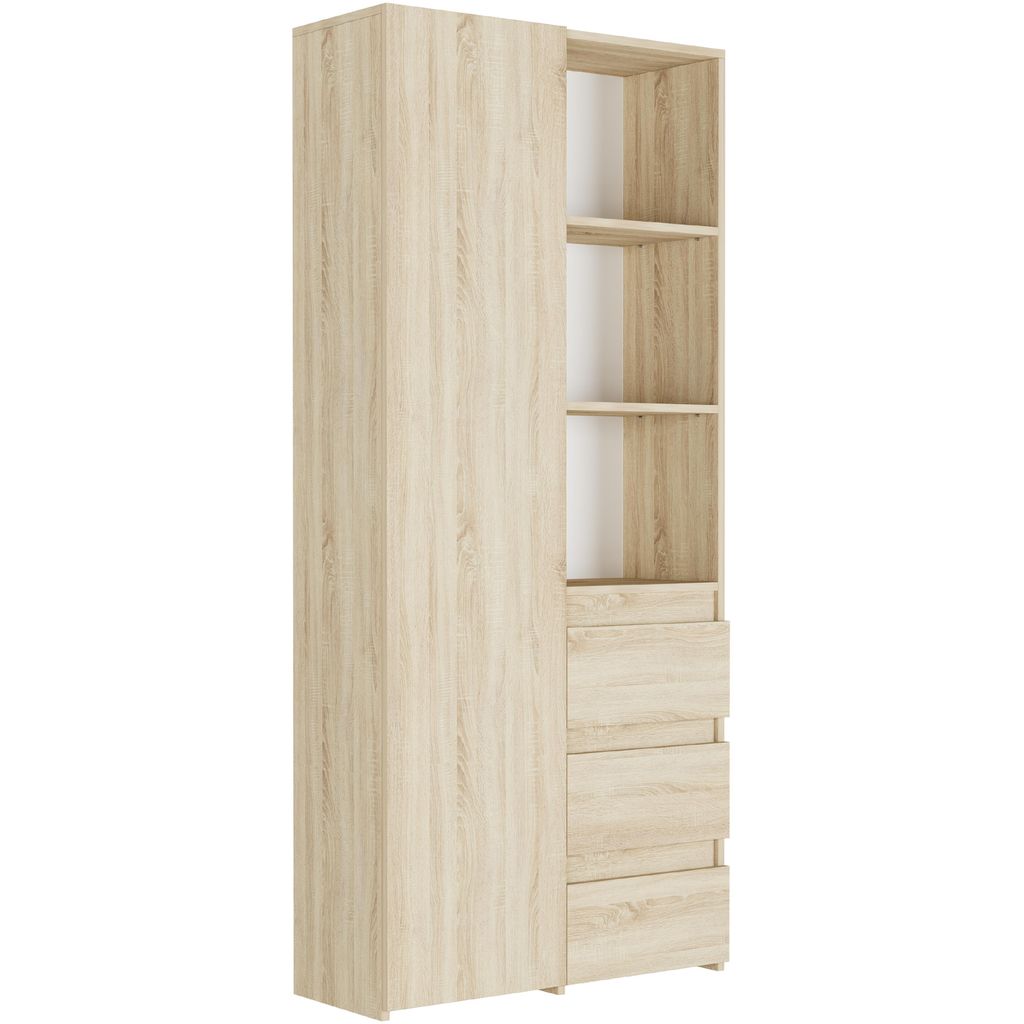 Kancelárska skriňa 80 cm, 1 dvere, 3 zásuvky FRAMIRE Obrázok produktu 