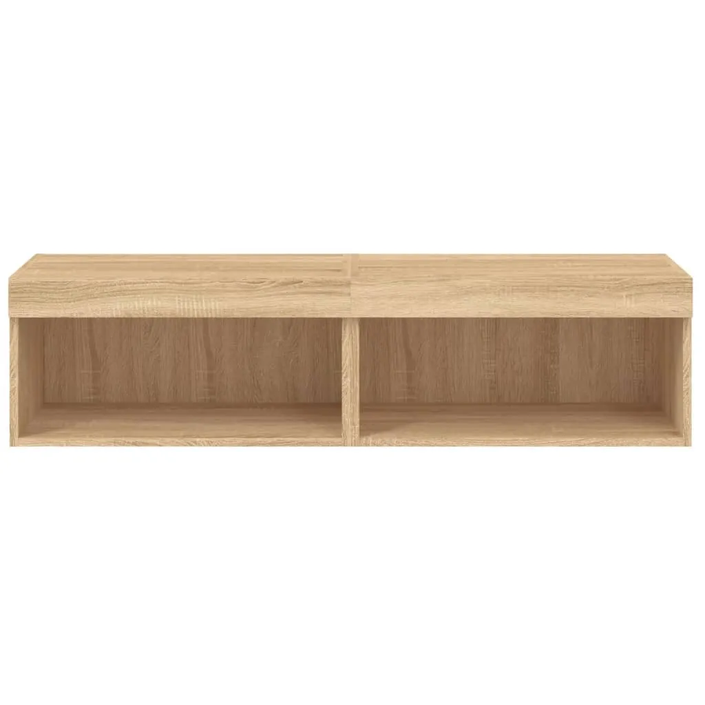 Mobili Porta TV Sospesi Rovere Sonoma LED 2 pz - Design 60 cm - 8