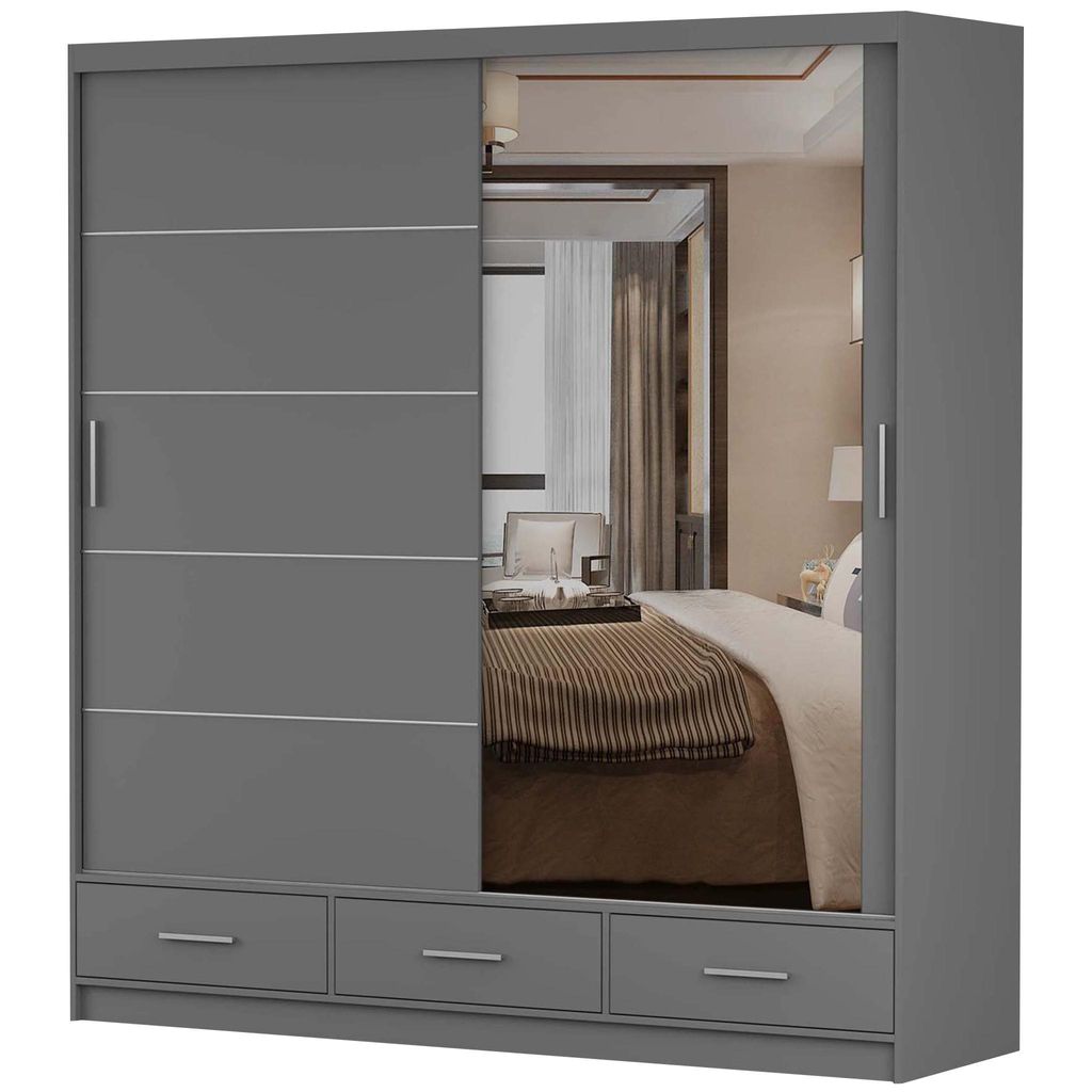 Florence Armoire à portes coulissantes Armoire 203 cm, Image du produit 