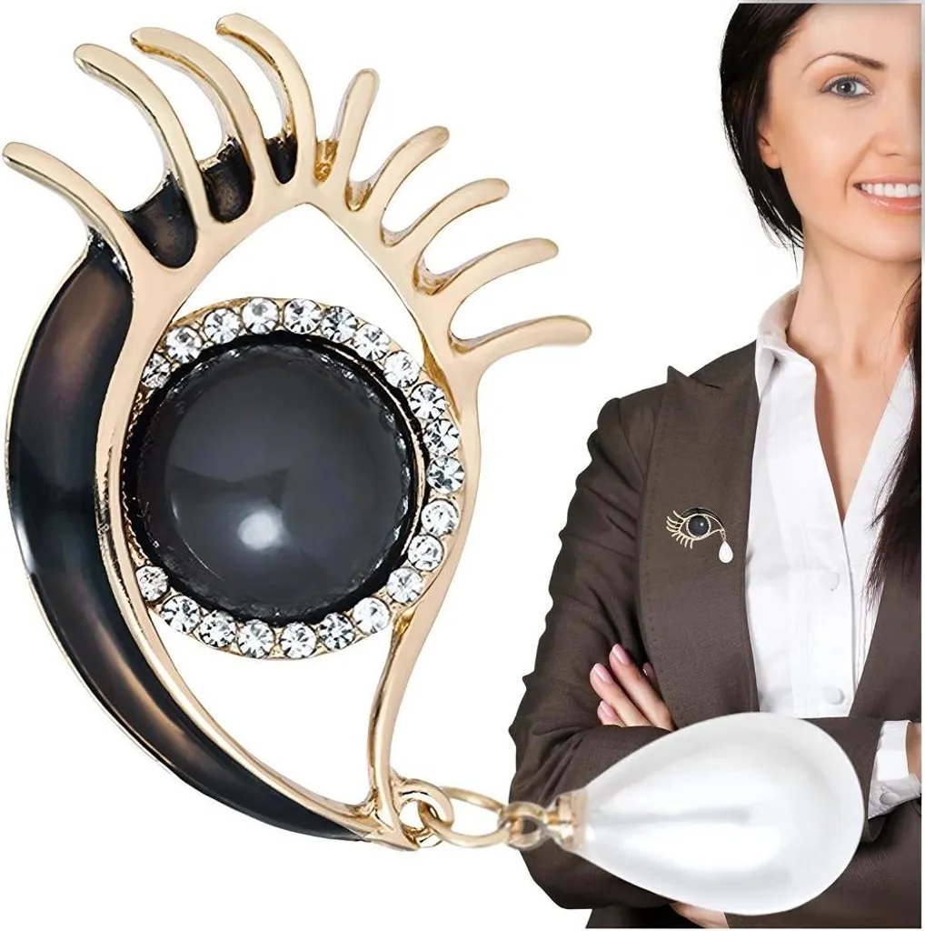 Offerta Spilla Camerazar Angel Eye Argento Perla e Zirconi - Top Quality - 7