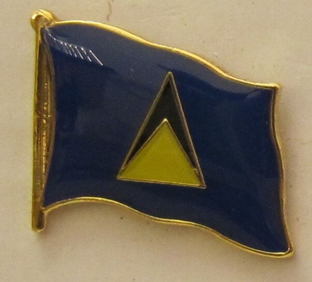 St. Lucia Pin Anstecker Flagge Fahne Nationalflagge Produktbild 