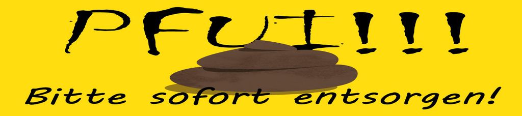 vianmo Blechschild 10x46 cm Pfui bitte sofort entsorgen Hundehaufen