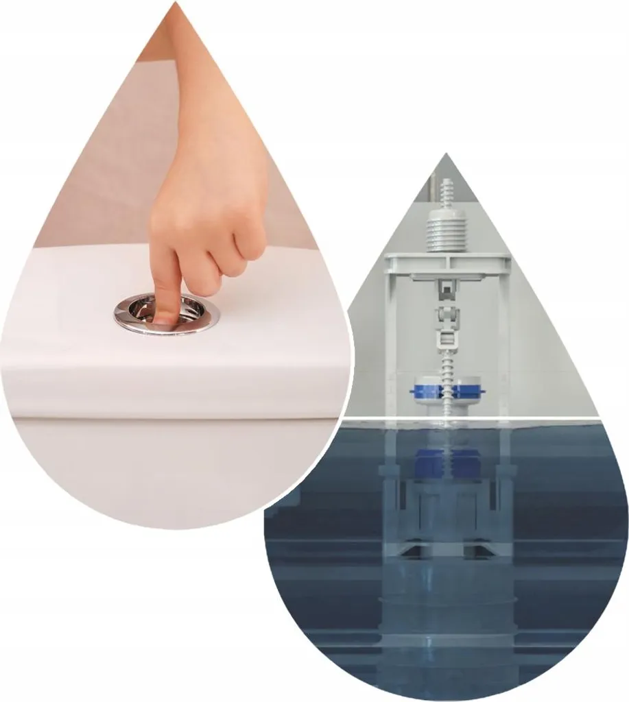 Mécanisme de chasse d'eau avec vanne de rinçage universelle pour WC