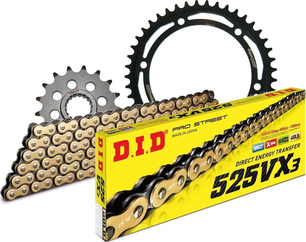 Kit Stahl passend für Aprilia ETV1000 Caponord 01-08 17-45-112 DID525VX3(G&B) Niet