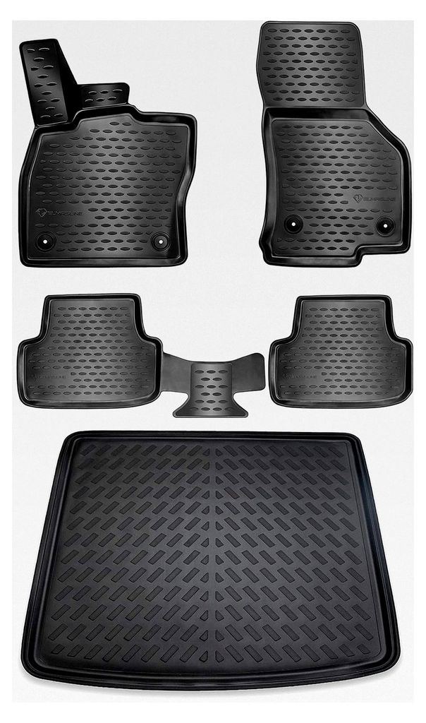 3D Gummimatten und Kofferraummatte für Skoda Kodiaq ab 2016 7-Sitzer | Fußmatten | Kofferraumschutz | Zubehör