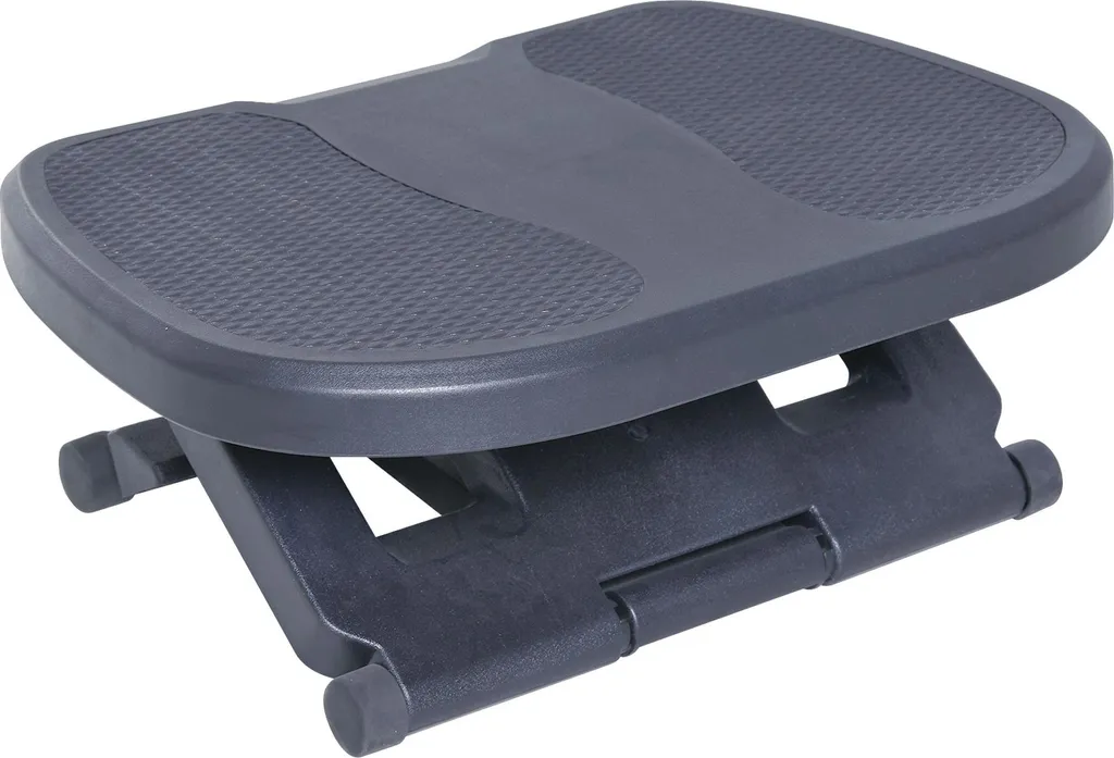 Fortuna Lai Poggiapiedi Regolabile HIPS Nero - Comfort Ergonomico Ufficio