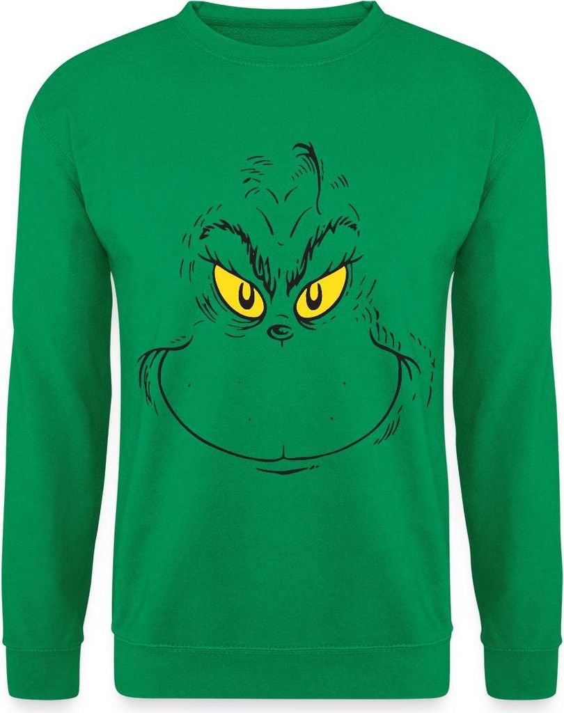 Spreadshirt Der Grinch Kostüm Uni Pullover, M, Kelly Green