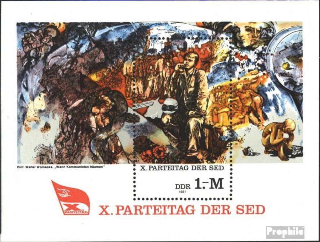 Briefmarken DDR 1981 Mi Block63 (kompl.Ausg.) Produktbild 