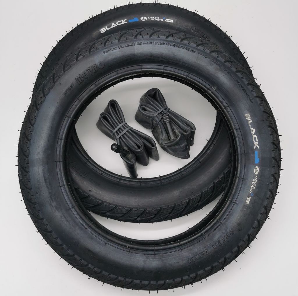 2x 12 Zoll Galaxy Reifen Mit AV-Schläuchen – Maße 12x2.0, ETRTO 50-203, Für Fahrrad, Buggy, Roller