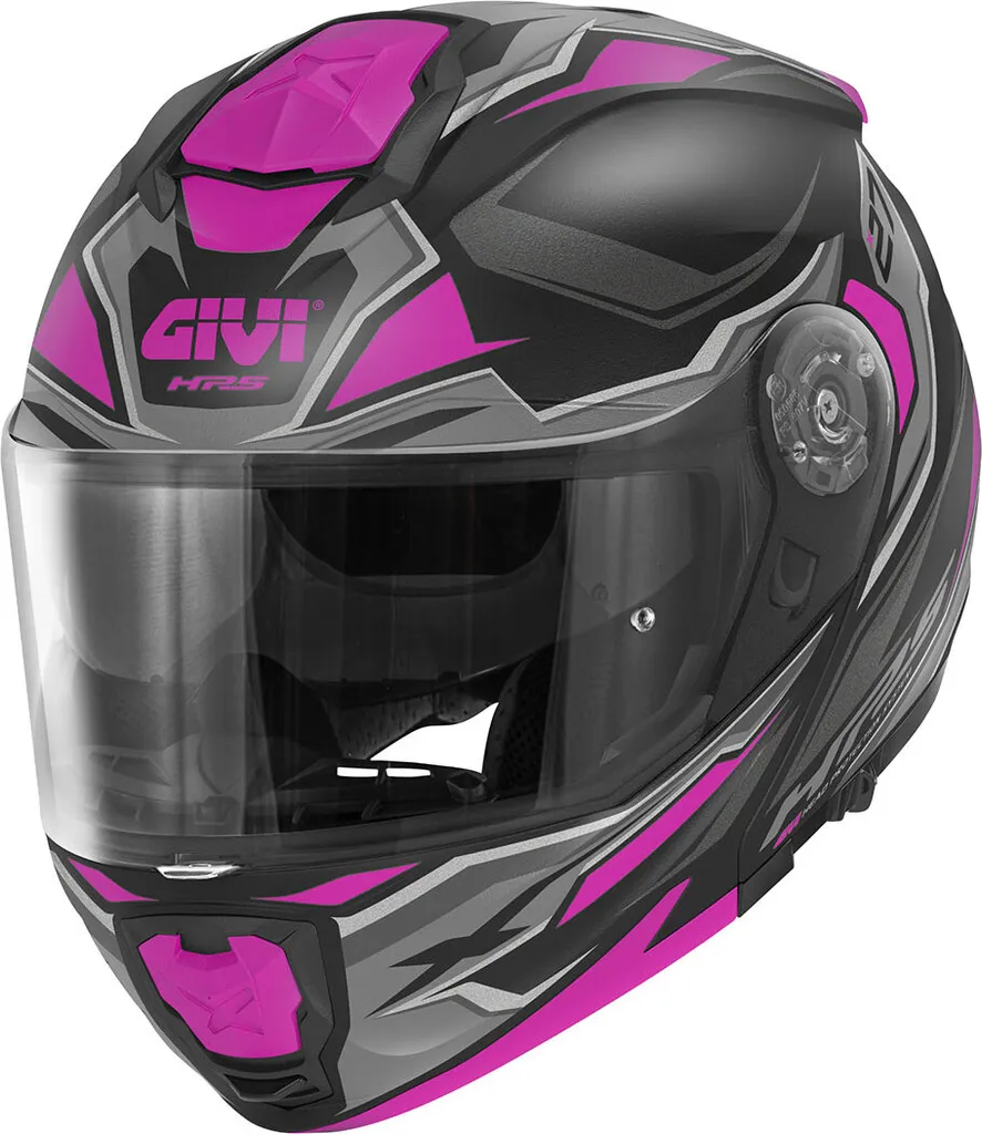 Casque modulable GIVI X27 Sector Lady noir mat titane fuchsia taille M