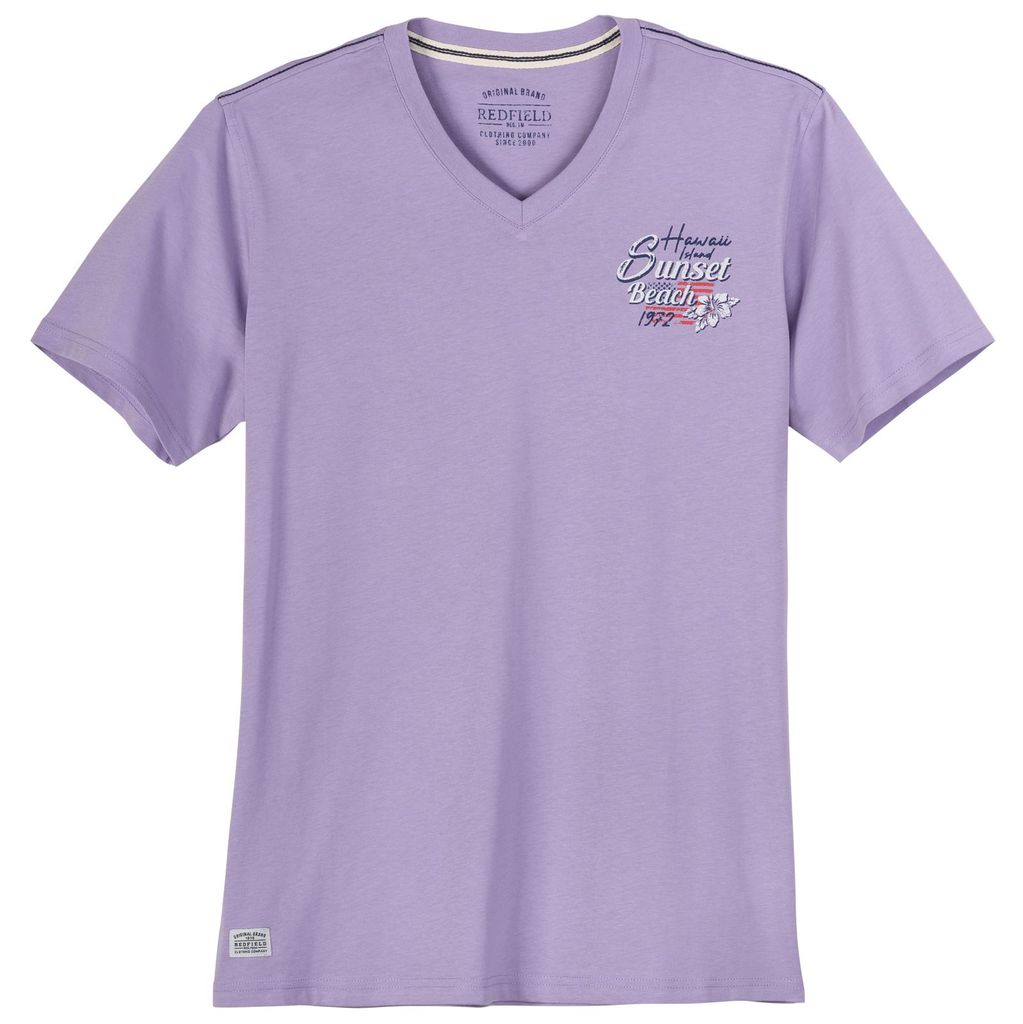 Redfield Übergrößen T-Shirt Print Sunset flieder