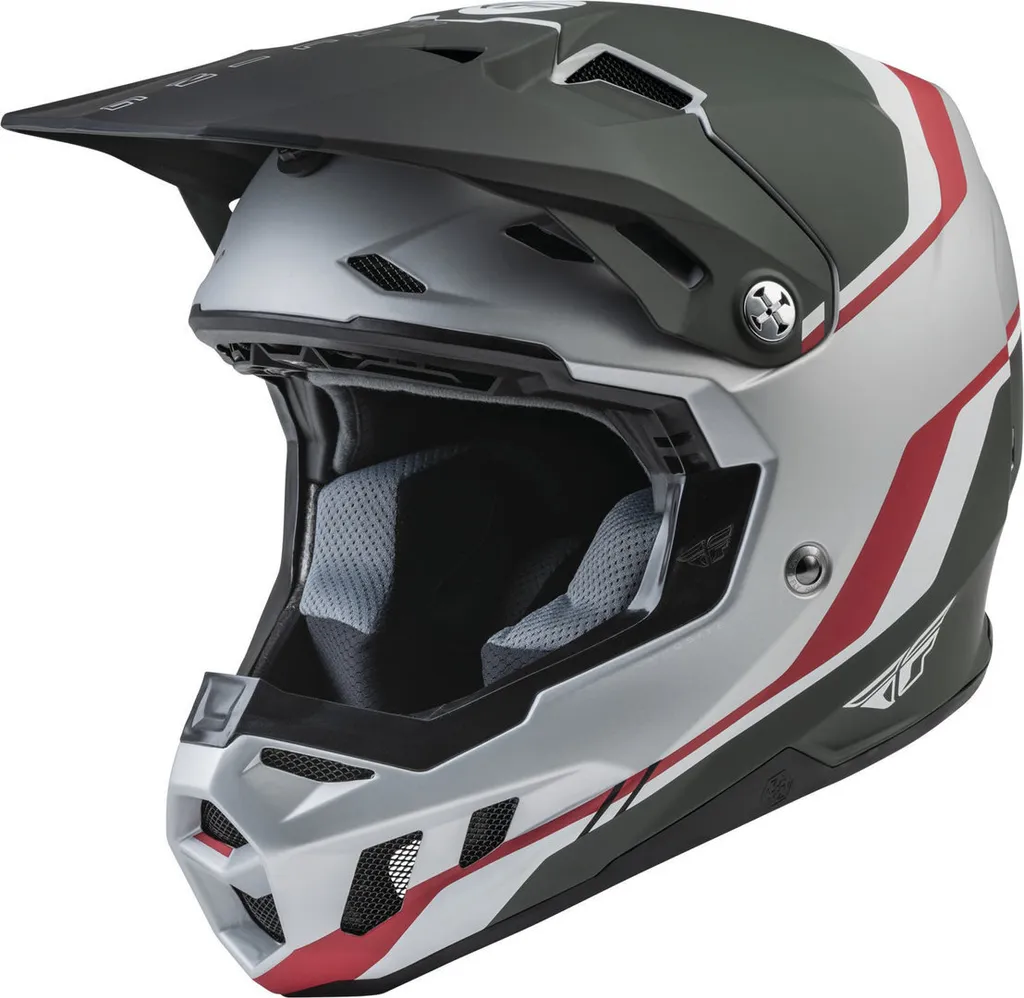 Casque cross FLY Racing Formula CC anti-choc et ventilé taille XS rouge