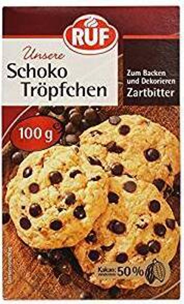 Ruf Unsere Schoko Tröpfchen Zartbitter, 100g Produktbild 
