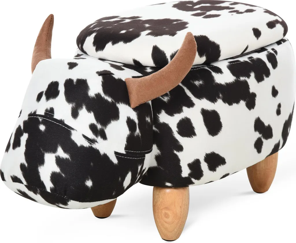 Tabouret de Rangement Design Cochon pour Chambre Enfant et Salon 62 cm