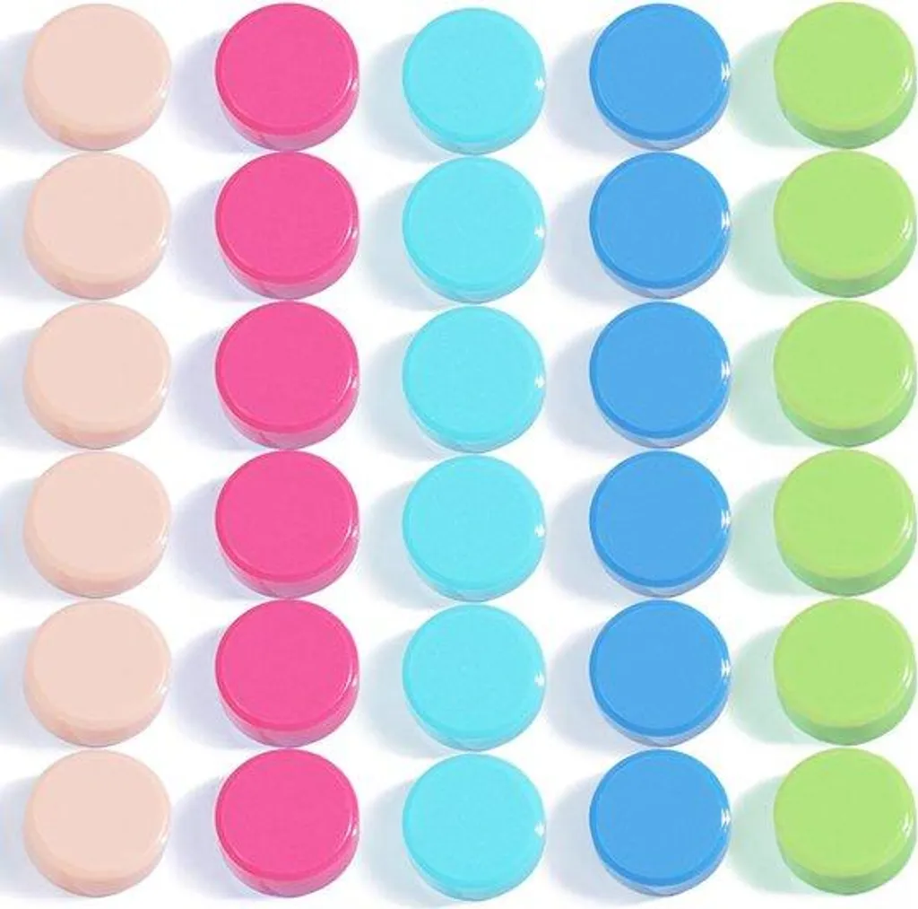Aimant puissant anti-rayures pour tableau, lot de 30 disques colorés