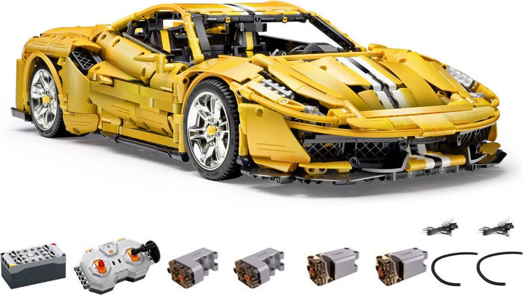 CADA C61057W Bausteine Set mit 4 Motoren und Fernsteuerung ITALIEN SUPER CAR