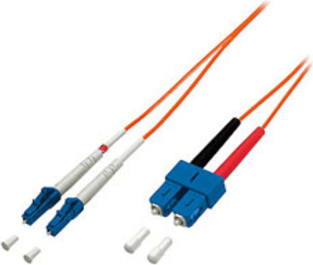Equip Patchkabel LC->SC 1.00m Multimode Duplex OM1 orange Polybeutel
