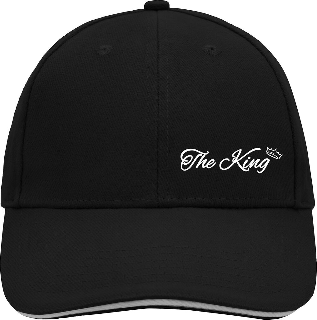 Huuraa Cappy Mütze The King Krone Black/Light Grey Baumwolle 6-Panel Kappe Geschenkidee
