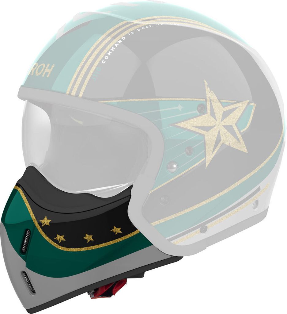 Kinnriemen Airoh J 110 Command Helm in glänzendem Minzgrün
